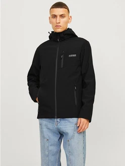Jack & Jones Softshelljacke JJTAYLOR Schwarz/Grau