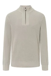 Joop Jeans Strickpullover Henrio mit Reißverschluss Khaki/Braun/Grau/Hellgrau/Beige