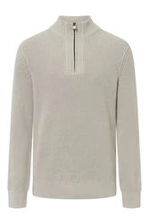 Joop Jeans Strickpullover Henrio mit Reißverschluss Khaki/Braun/Grau/Hellgrau/Beige