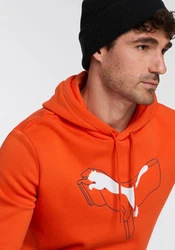 PUMA Kapuzensweatshirt ESS+ LOGO LAB CAT HOODIE FL Orange/Rot