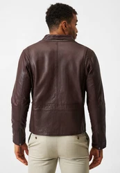 RICANO Lederjacke Traveller Dunkelrot/Dunkelbraun/Bordeaux/Braun