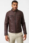 RICANO Lederjacke Traveller Dunkelrot/Dunkelbraun/Bordeaux/Braun
