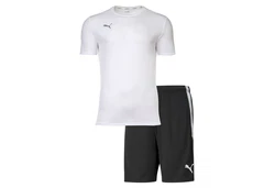 PUMA T-Shirt Herren Finisher Set - Teamliga Training Shorts Weiß/Creme/Grau/Rot/Silber/Lila