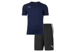 PUMA T-Shirt Herren Finisher Set - Teamliga Training Shorts Dunkelblau