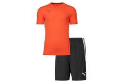 PUMA T-Shirt Herren Finisher Set - Teamliga Training Shorts Orange/Rot