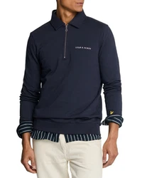 Lyle & Scott Sweatshirt Mit Stehkragen Half Zip Dunkelblau