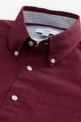 Next Langarmhemd Oxford Slim Fit Dunkelrot/Rot/Bordeaux