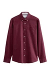Next Langarmhemd Oxford Slim Fit Dunkelrot/Rot/Bordeaux