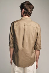 Next Langarmhemd Oxford Slim Fit Braun/Khaki/Beige