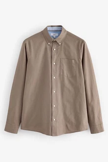 Next Langarmhemd Oxford Slim Fit Braun/Khaki/Beige Next Langarmhemd Oxford Slim Fit Braun/Khaki/Beige