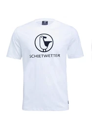 Schietwetter T-Shirt Herren Fabian Weiß/Dunkelblau/Creme