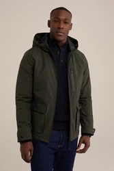 WE Fashion Hybridjacke Dunkelgrün/Khaki