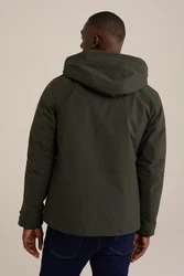 WE Fashion Hybridjacke Dunkelgrün/Khaki