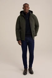WE Fashion Hybridjacke Dunkelgrün/Khaki