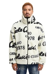 CARLO COLUCCI Sweatjacke DelBuono schwarz / offwhite