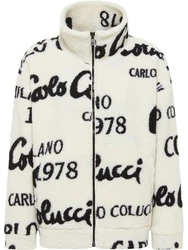 CARLO COLUCCI Sweatjacke DelBuono schwarz / offwhite