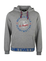 Schietwetter Kapuzenpullover Herren Hoodie Haifisch Klaus Orange/Silber/Lila/Braun