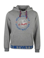 Schietwetter Kapuzenpullover Herren Hoodie Haifisch Klaus Orange/Silber/Lila/Braun