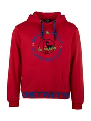 Schietwetter Kapuzenpullover Herren Hoodie Haifisch Klaus Rot