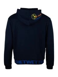 Schietwetter Kapuzenpullover Herren Hoodie Haifisch Klaus Orange/Dunkelblau/Hellblau