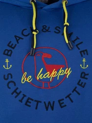 Schietwetter Kapuzenpullover Herren Hoodie Haifisch Klaus Blau/Hellblau/Dunkelblau/Orange