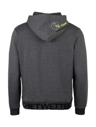 Schietwetter Kapuzenpullover Herren Hoodie Haifisch Klaus Orange/Dunkelgrau/Gelb