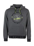 Schietwetter Kapuzenpullover Herren Hoodie Haifisch Klaus Orange/Dunkelgrau/Gelb