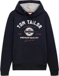 TOM TAILOR Sweatshirt Hoodie mit Logo-Print blau (1043292)