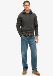 Superdry Kapuzensweatshirt Contrast Stitch Relaxed Hoodie schwarz