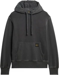 Superdry Kapuzensweatshirt Contrast Stitch Relaxed Hoodie schwarz