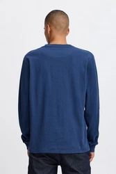 BLEND Shirt Longsleeve BHTee Dunkelblau/Blau