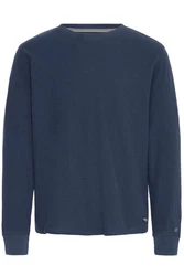 BLEND Shirt Longsleeve BHTee Dunkelblau/Blau