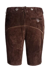 Alessandro Salvarini Trachtenlederhose ASLederiio Dunkelbraun/Dunkelrot/Braun/Bordeaux