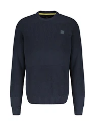 LERROS Strickpullover Regular Fit Dunkelblau/Blau