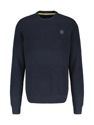 LERROS Strickpullover Regular Fit Dunkelblau/Blau