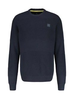 LERROS Strickpullover Regular Fit Dunkelblau/Blau