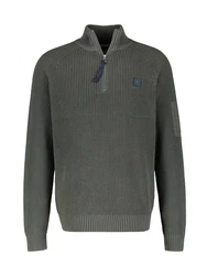 LERROS Pullover Dunkelgrün/Dunkelgrau