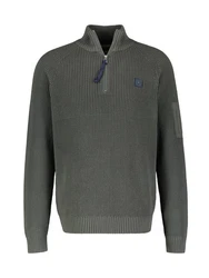LERROS Pullover Dunkelgrün/Dunkelgrau