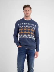 LERROS Strickpullover Dunkelblau/Blau/Hellblau