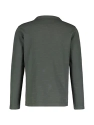 LERROS Henleyshirt Serafinoshirt für Herren Dunkelgrün