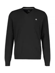 LERROS V-Neck Strickpullover Schwarz/Dunkelgrau
