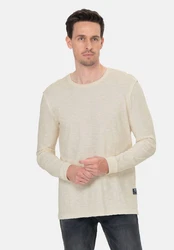 Key Largo Sweatshirt MSW KLHAMILTON STREET Khaki/Weiß/Beige