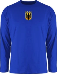 Shirtracer Rundhalsshirt Deutschland Wappen Germany Bundesadler Deutschland Adler 2024 Fussball EM Fanartikel Blau/Dunkelblau/Hellblau/Bordeaux