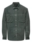 ONLY & SONS Blusenshirt ONSALP RLX 2PKT WASHD CORD LS SHIRT Dunkelgrün/Grün