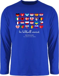 Shirtracer Rundhalsshirt Im Fußball Vereint Deutschland EM 2024 Fanartikel Blau/Dunkelblau