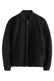 Lederimitatjacke Bomberjacke aus Velourslederimitat (1-St)