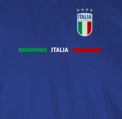 Shirtracer T-Shirt Italien Trikot Wappen Italia Fan-Motiv Fußball EM Fanartikel Hellblau/Gelb