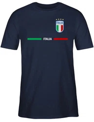 Shirtracer T-Shirt Italien Trikot Wappen Italia Fan-Motiv Fußball EM Fanartikel Hellblau/Gelb/Rosa