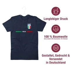Shirtracer T-Shirt Italien Trikot Wappen Italia Fan-Motiv Fußball EM Fanartikel Hellblau/Gelb/Rosa