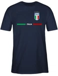 Shirtracer T-Shirt Italien Trikot Wappen Italia Fan-Motiv Fußball EM Fanartikel Hellblau/Gelb/Rosa